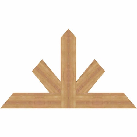 Ekena Millwork Saratoga Timber Gable Bracket, Western Red Cedar, 48"W x 28"H x 1 1/2"D x 5 1/2"F, 14/12 Pitch GBW048X28X0206SAR00SWR